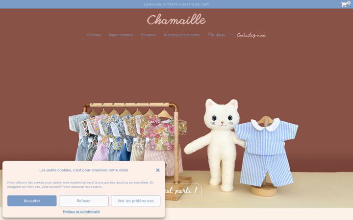 Captură de ecran a atelierchamaille.com