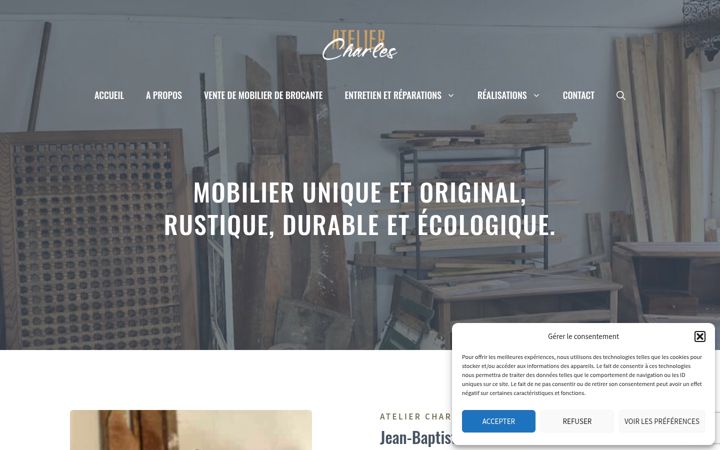 Screenshot ta' ateliercharles.com