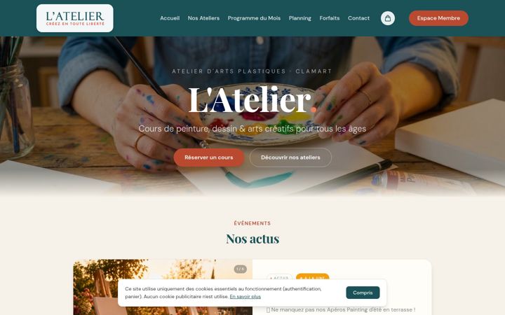 Ekrānuzņēmums no atelierclamart.fr
