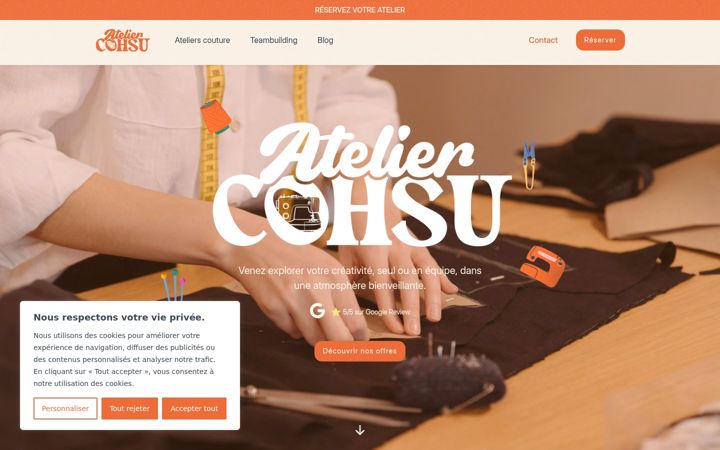 Screenshot of ateliercohsu.com