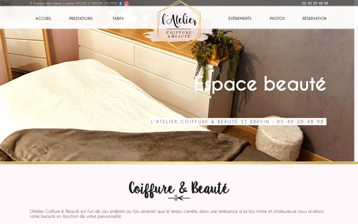 Screenshot of ateliercoiffureetbeaute.fr