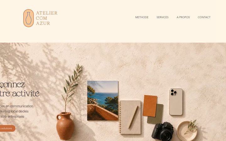 Captură de ecran a ateliercomazur.com