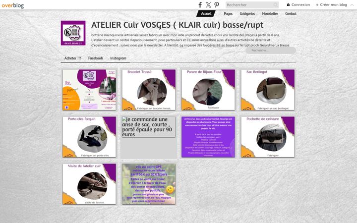 Captură de ecran a ateliercuirvosges.com