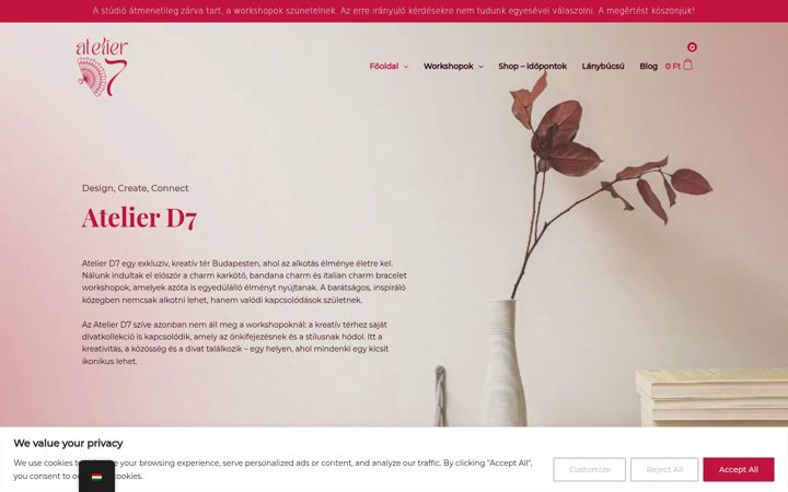Screenshot von atelierd7.com