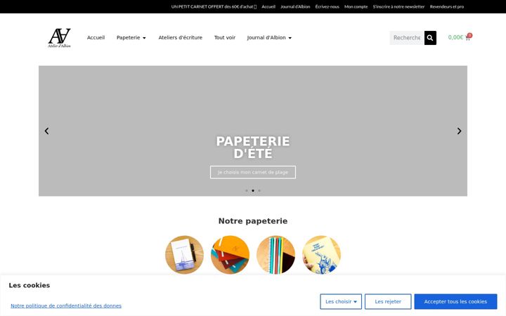Screenshot von atelierdalbion.com