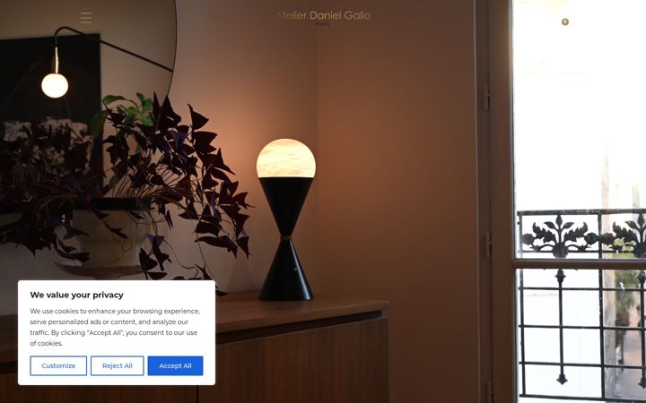 Ekrānuzņēmums no atelierdanielgallo.fr