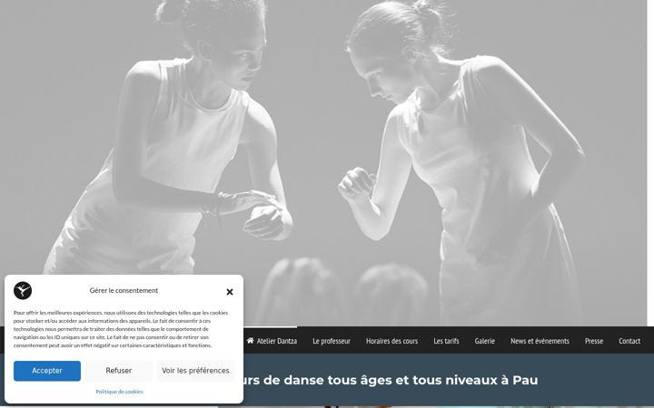 Screenshot of atelierdantza.com