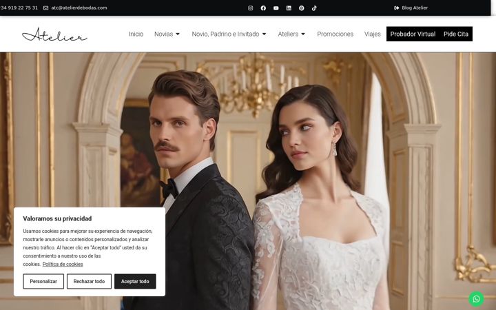 Screenshot of atelierdebodas.com