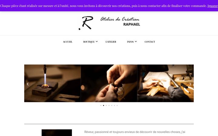 Screenshot von atelierdecreationraphael.com