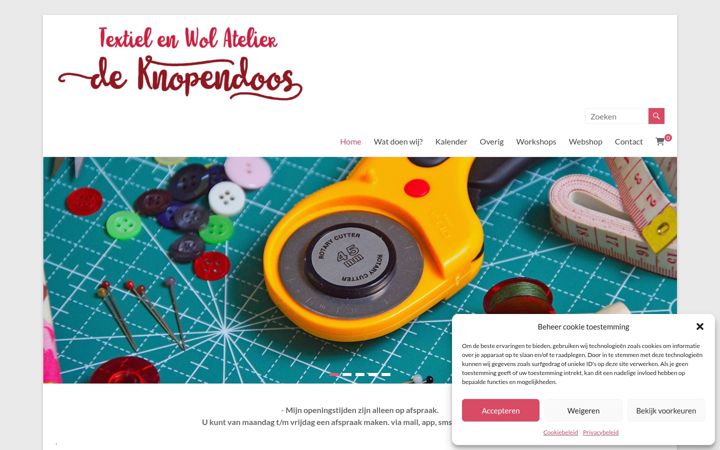 Screenshot of atelierdeknopendoos.nl