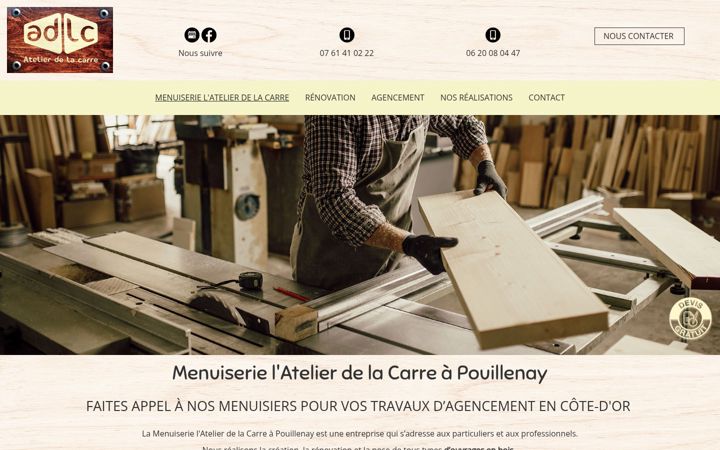 Ekrano kopija atelierdelacarre-menuiserie.fr