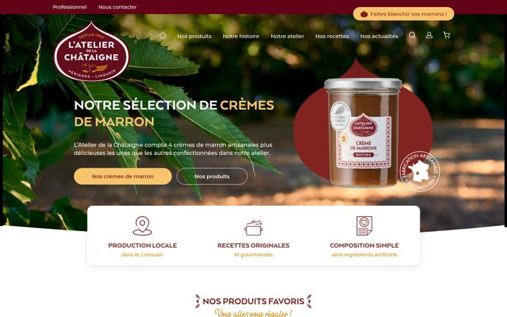 Screenshot von atelierdelachataigne.com