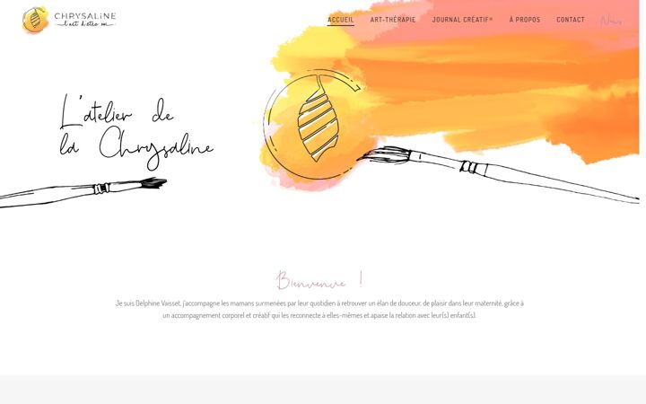 Screenshot of atelierdelachrysaline.fr