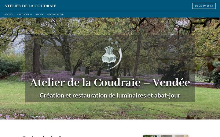 Screenshot of atelierdelacoudraie.fr