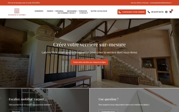 Captura de pantalla de atelierdeladombes.fr