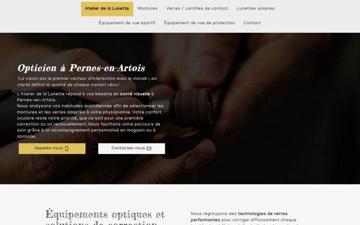 Captura de pantalla de atelierdelalunette.fr