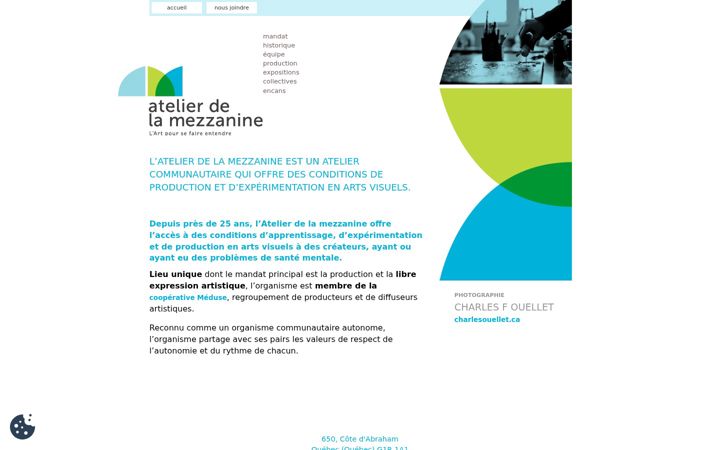 Screenshot of atelierdelamezzanine.com