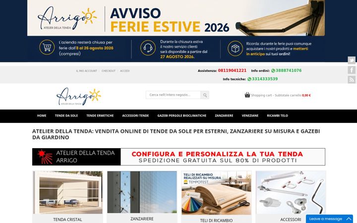 Posnetek zaslona atelierdellatenda.net