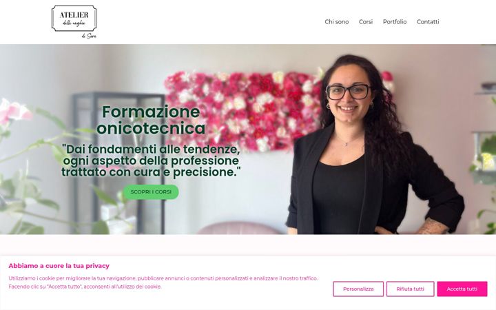 Screenshot of atelierdelleunghie.altervista.org