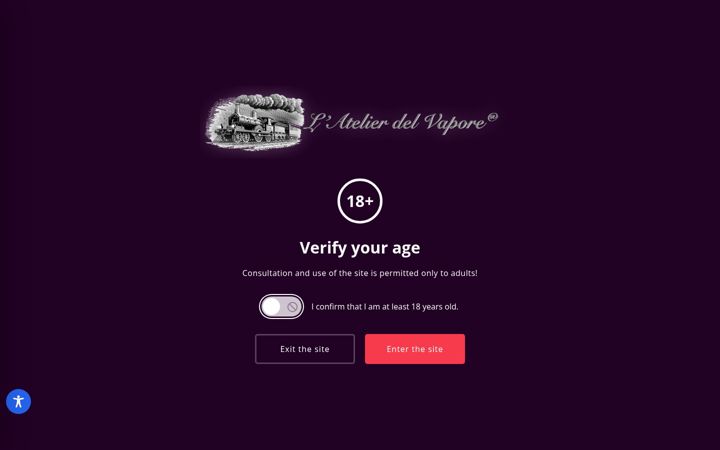Screenshot of atelierdelvapore.com