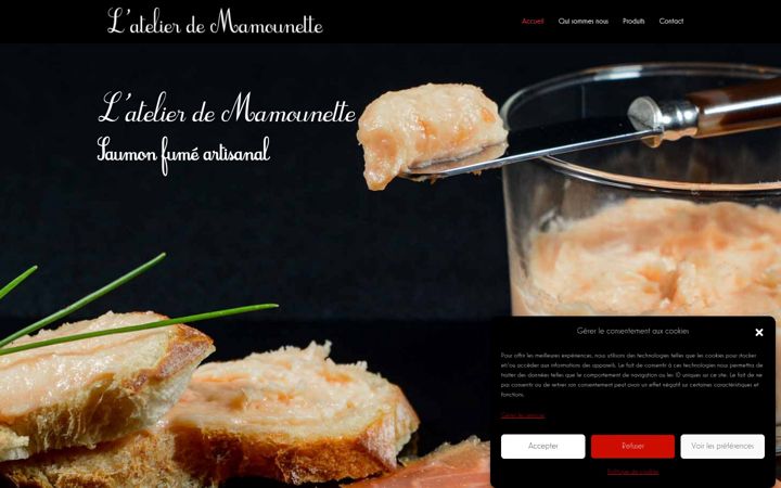 Skærmbillede af atelierdemamounette.com