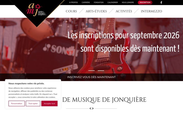 Screenshot van atelierdemusique.qc.ca