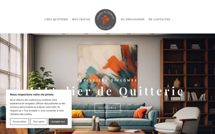 Screenshot of atelierdequitterie.com