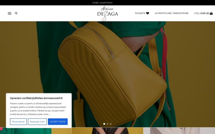 Screenshot ta' atelierdesaga.ro