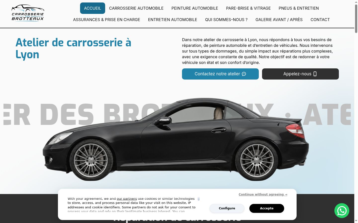 Screenshot del banner di consenso mostrato prima di qualsiasi interazione