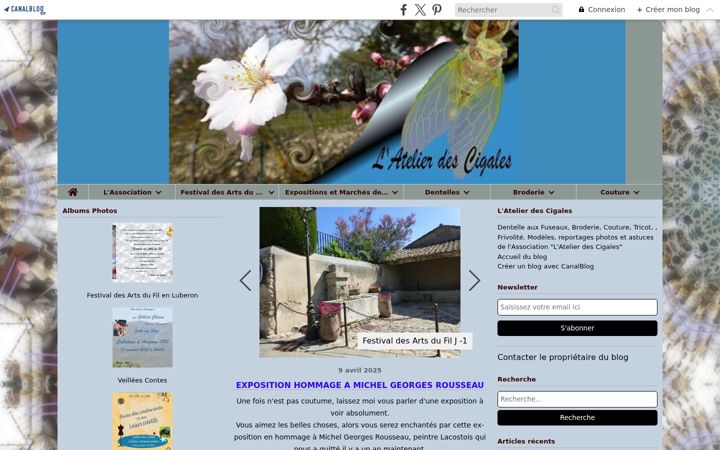 Screenshot of atelierdescigales.fr