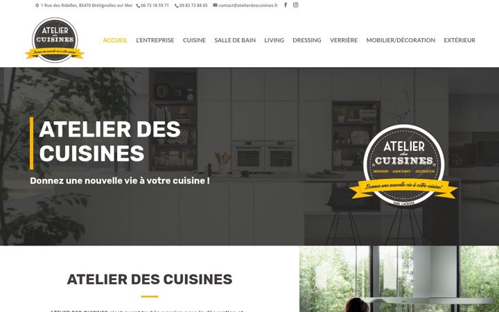 Captura de pantalla de atelierdescuisines.fr