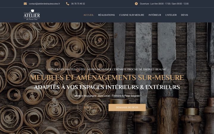 Captura de pantalla de atelierdeshautescotes.fr