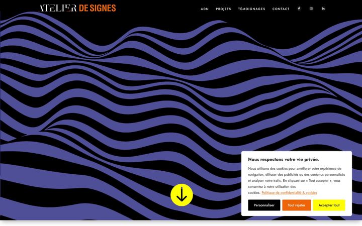 Captura de pantalla de atelierdesignes.fr