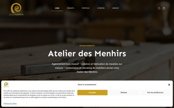 Captura de pantalla de atelierdesmenhirs.fr