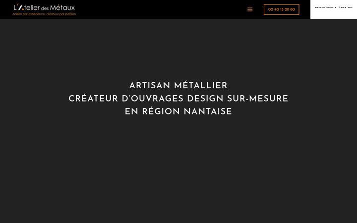 Captura de pantalla de atelierdesmetaux.fr