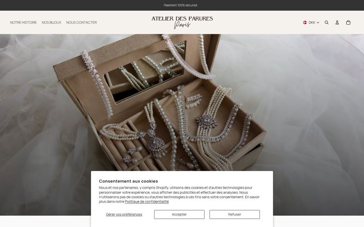Екранна снимка на atelierdesparures.com
