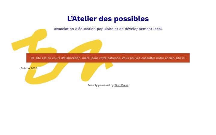 Screenshot of atelierdespossibles43.fr