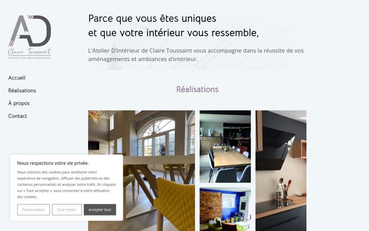 Screenshot of atelierdinterieur.com