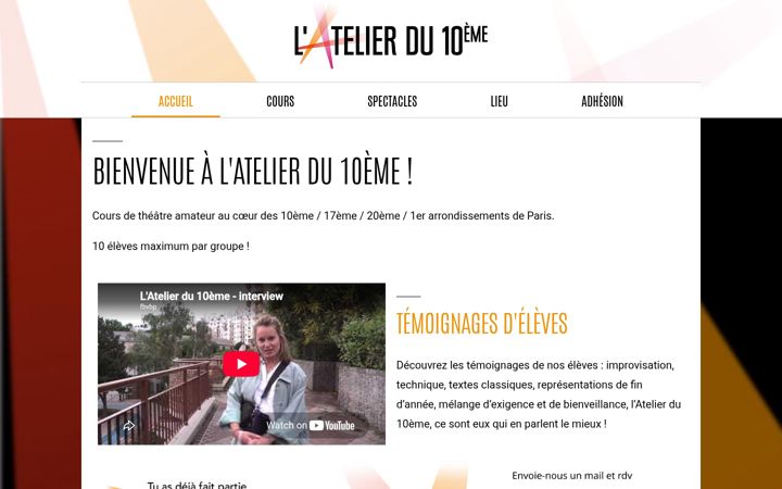 Captura de pantalla de atelierdu10eme.fr