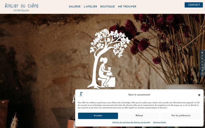 Screenshot of atelierduchene.com