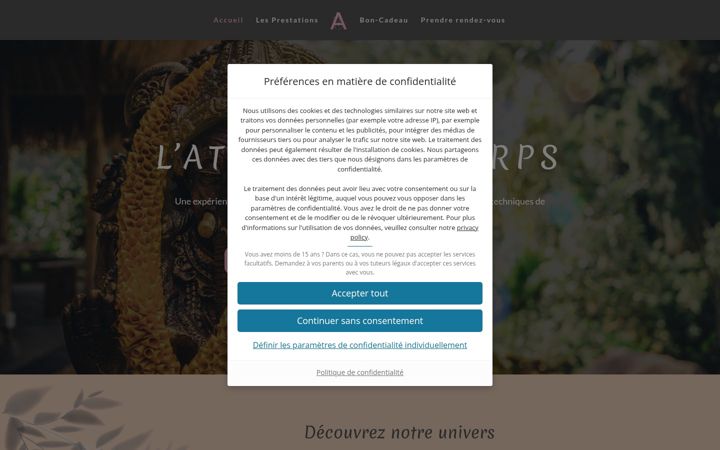 Captura de pantalla de atelierducorps.fr