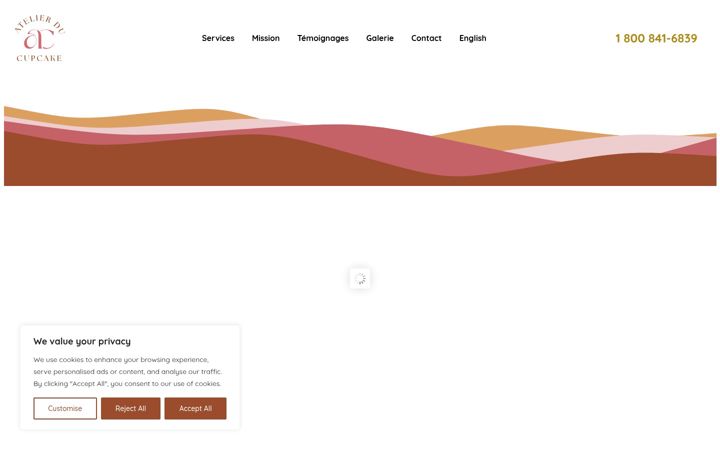 Screenshot of atelierducupcake.com
