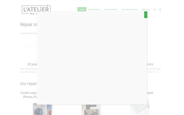 Screenshot of atelierdumac.com