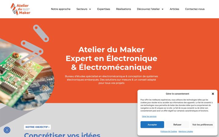 Screenshot of atelierdumaker.com
