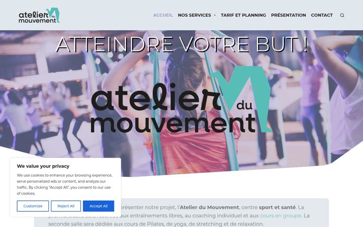 Екранна снимка на atelierdumouvement.be