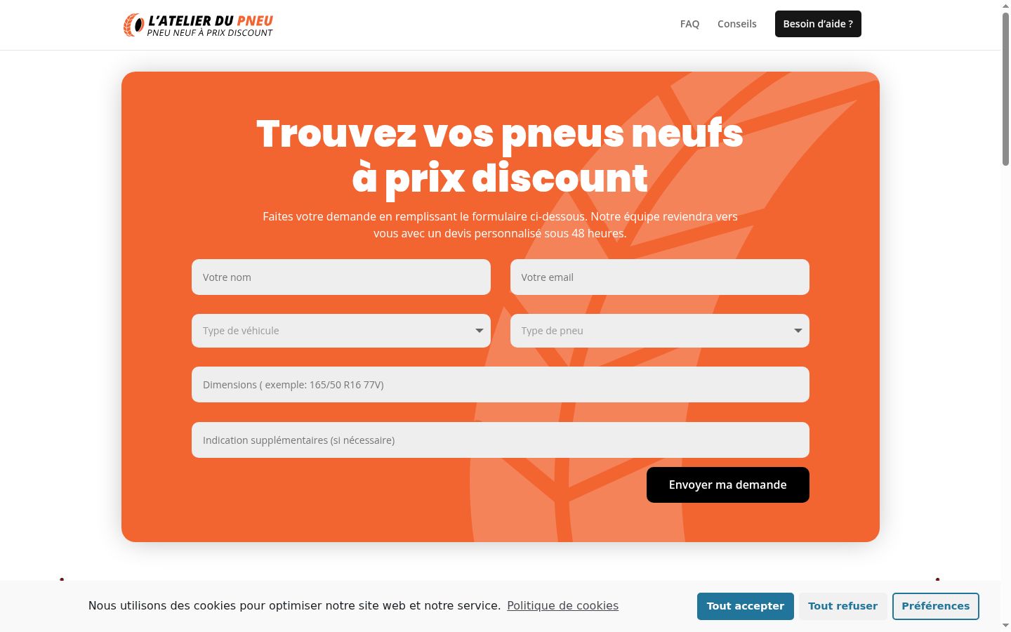 Screenshot tal-banner tal-kunsens muri qabel kwalunkwe interazzjoni