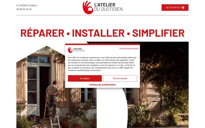 Screenshot of atelierduquotidien.fr