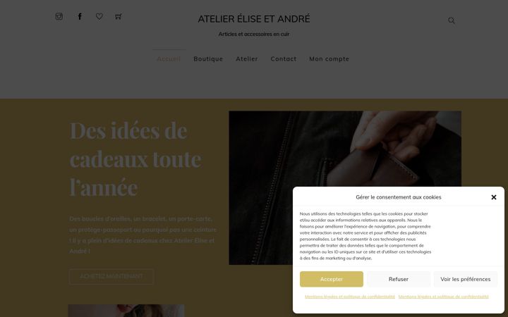 Screenshot ta' ateliereliseetandre.com