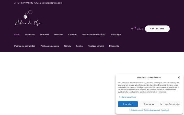 Screenshot ta' atelierelsa.com