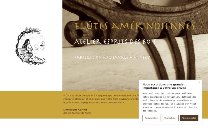 Screenshot of atelierespritsdesbois.com
